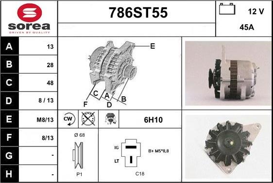 STARTCAR 786ST55 - Alternator www.autospares.lv