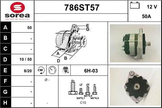 STARTCAR 786ST57 - Ģenerators autospares.lv