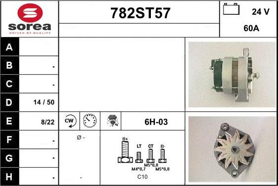 STARTCAR 782ST57 - Ģenerators www.autospares.lv