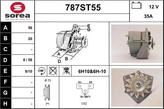 STARTCAR 787ST55 - Ģenerators autospares.lv