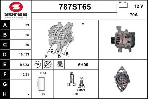 STARTCAR 787ST65 - Ģenerators autospares.lv