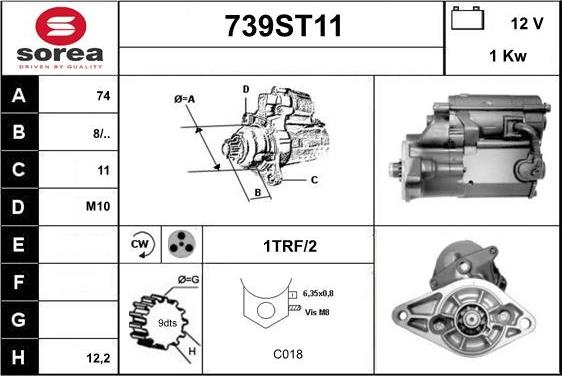 STARTCAR 739ST11 - Starteris www.autospares.lv