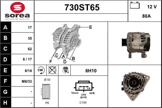 STARTCAR 730ST65 - Ģenerators autospares.lv