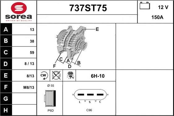 STARTCAR 737ST75 - Ģenerators autospares.lv