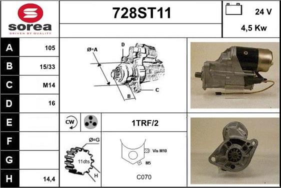 STARTCAR 728ST11 - Стартер www.autospares.lv