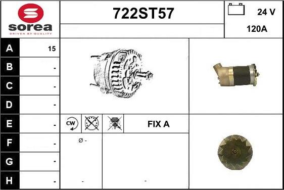 STARTCAR 722ST57 - Генератор www.autospares.lv