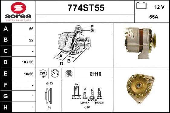 STARTCAR 774ST55 - Ģenerators autospares.lv