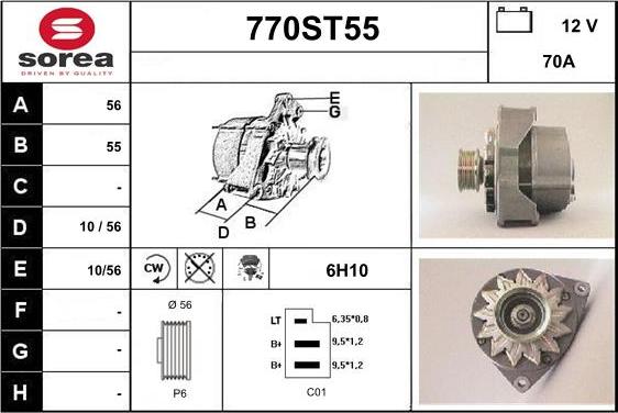 STARTCAR 770ST55 - Ģenerators autospares.lv