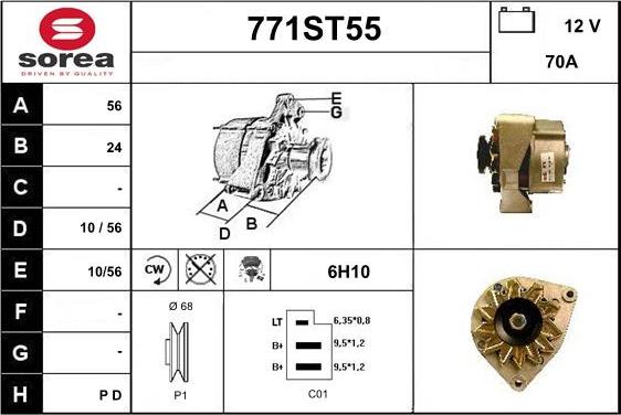 STARTCAR 771ST55 - Ģenerators autospares.lv