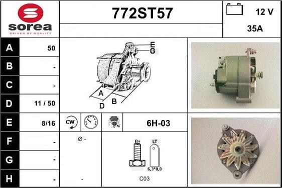 STARTCAR 772ST57 - Ģenerators autospares.lv