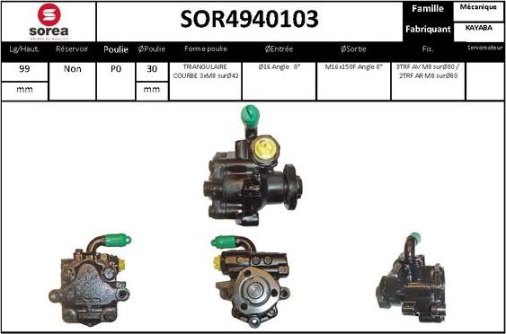 STARTCAR SOR4940103 - Hidrosūknis, Stūres iekārta www.autospares.lv