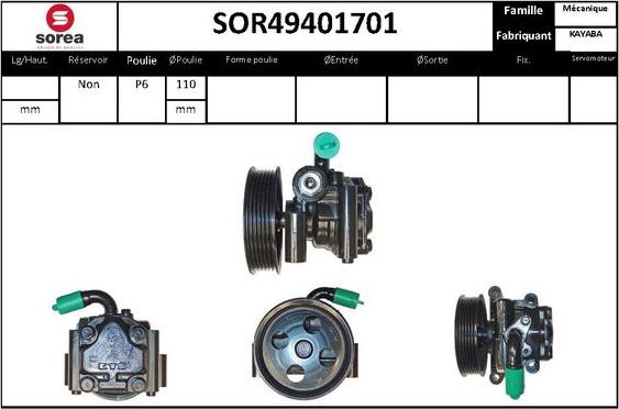 STARTCAR SOR49401701 - Hidrosūknis, Stūres iekārta www.autospares.lv