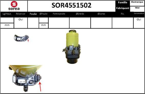 STARTCAR SOR4551502 - Hidrosūknis, Stūres iekārta www.autospares.lv