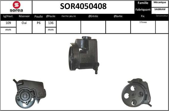 STARTCAR SOR4050408 - Hydraulic Pump, steering system www.autospares.lv