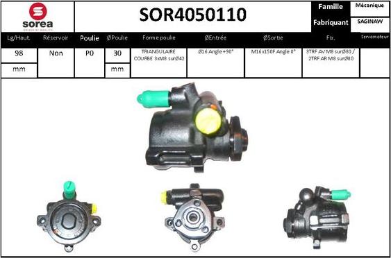 STARTCAR SOR4050110 - Hydraulic Pump, steering system www.autospares.lv