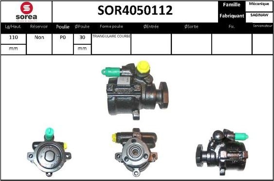 STARTCAR SOR4050112 - Hidrosūknis, Stūres iekārta www.autospares.lv