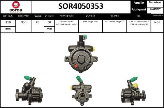 STARTCAR SOR4050353 - Hidrosūknis, Stūres iekārta www.autospares.lv