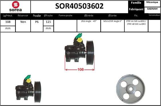 STARTCAR SOR40503602 - Hidrosūknis, Stūres iekārta www.autospares.lv