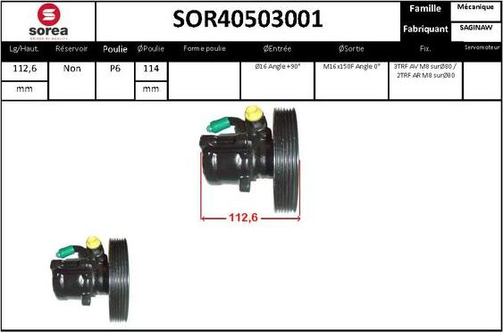 STARTCAR SOR40503001 - Hidrosūknis, Stūres iekārta www.autospares.lv