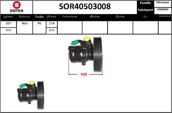 STARTCAR SOR40503008 - Hidrosūknis, Stūres iekārta www.autospares.lv