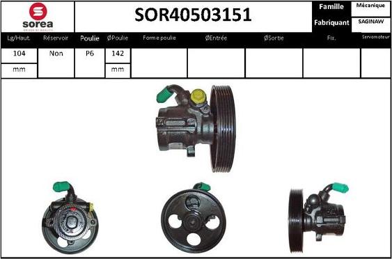 STARTCAR SOR40503151 - Hydraulic Pump, steering system www.autospares.lv