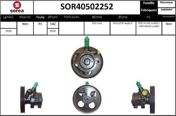 STARTCAR SOR40502252 - Hydraulic Pump, steering system www.autospares.lv