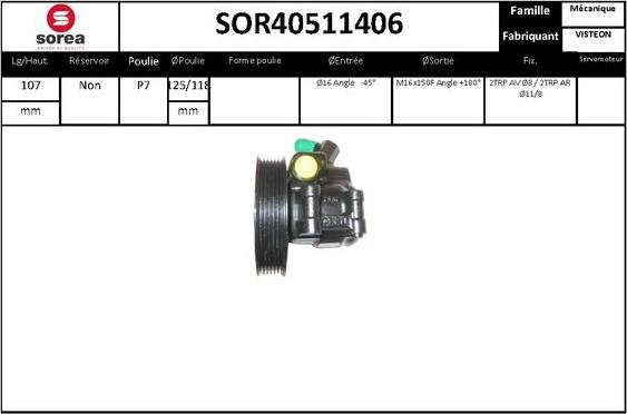 STARTCAR SOR40511406 - Hidrosūknis, Stūres iekārta www.autospares.lv