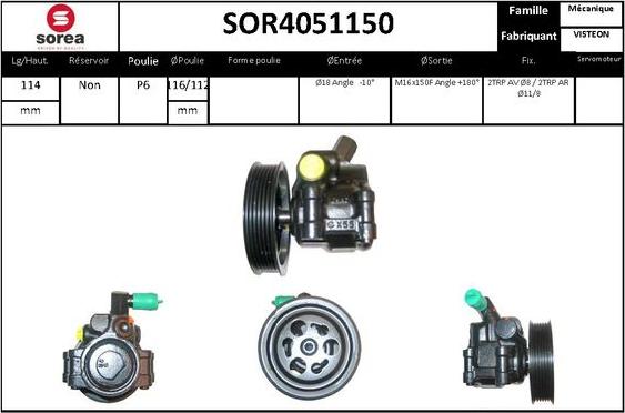 STARTCAR SOR4051150 - Hydraulic Pump, steering system www.autospares.lv