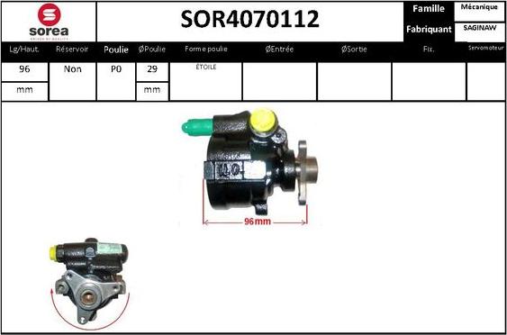 STARTCAR SOR4070112 - Hidrosūknis, Stūres iekārta www.autospares.lv