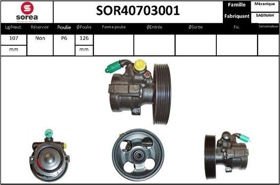 STARTCAR SOR40703001 - Hidrosūknis, Stūres iekārta www.autospares.lv