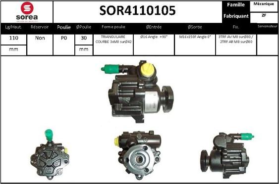 STARTCAR SOR4110105 - Hydraulic Pump, steering system www.autospares.lv