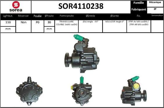 STARTCAR SOR4110238 - Hydraulic Pump, steering system www.autospares.lv