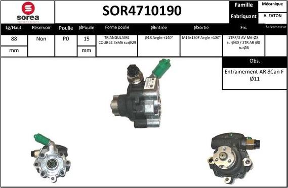 STARTCAR SOR4710190 - Hidrosūknis, Stūres iekārta www.autospares.lv