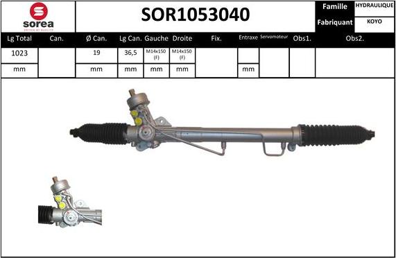 STARTCAR SOR1053040 - Steering Gear www.autospares.lv