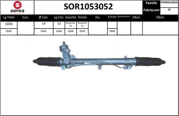 STARTCAR SOR1053052 - Рулевой механизм, рейка www.autospares.lv