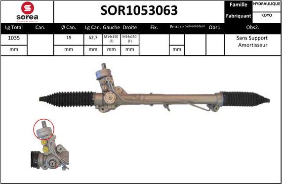 STARTCAR SOR1053063 - Рулевой механизм, рейка www.autospares.lv