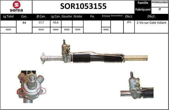 STARTCAR SOR1053155 - Рулевой механизм, рейка www.autospares.lv