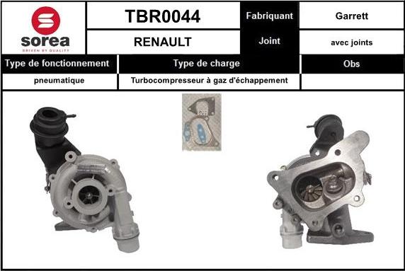 STARTCAR TBR0044 - Kompresors, Turbopūte www.autospares.lv