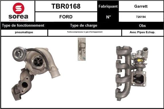 STARTCAR TBR0168 - Kompresors, Turbopūte www.autospares.lv