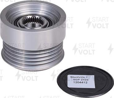 StartVOLT SGP 2103 - Pulley, alternator, freewheel clutch www.autospares.lv