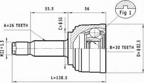 Statim C.420 - Šarnīru komplekts, Piedziņas vārpsta www.autospares.lv