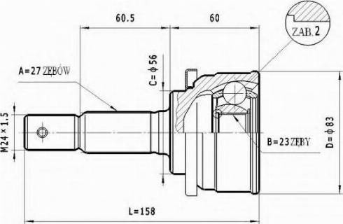 Statim C.501 - Šarnīru komplekts, Piedziņas vārpsta www.autospares.lv