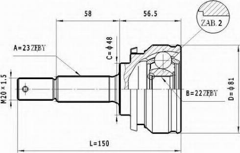 Statim C.517 - Šarnīru komplekts, Piedziņas vārpsta autospares.lv