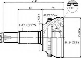 Statim C.576 - Šarnīru komplekts, Piedziņas vārpsta www.autospares.lv