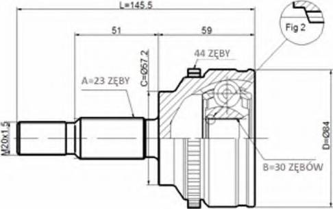 Statim C.350 - Šarnīru komplekts, Piedziņas vārpsta www.autospares.lv