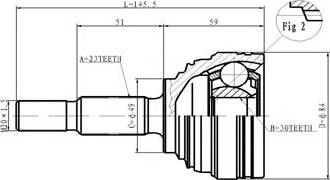 Statim C.352 - Šarnīru komplekts, Piedziņas vārpsta www.autospares.lv