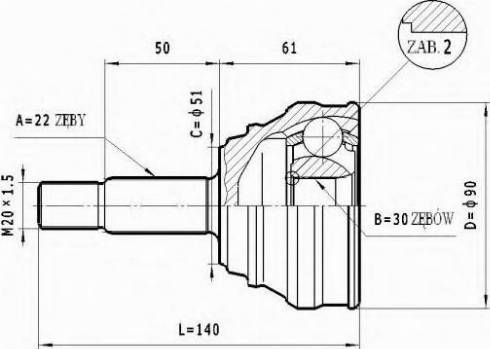 Statim C.293 - Šarnīru komplekts, Piedziņas vārpsta www.autospares.lv