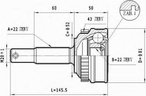 Statim C.247 - Šarnīru komplekts, Piedziņas vārpsta www.autospares.lv