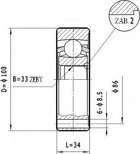 Statim CW.045 - Шарнирный комплект, ШРУС, приводной вал www.autospares.lv