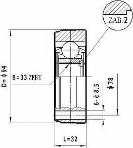 Statim CW.048 - Šarnīru komplekts, Piedziņas vārpsta www.autospares.lv